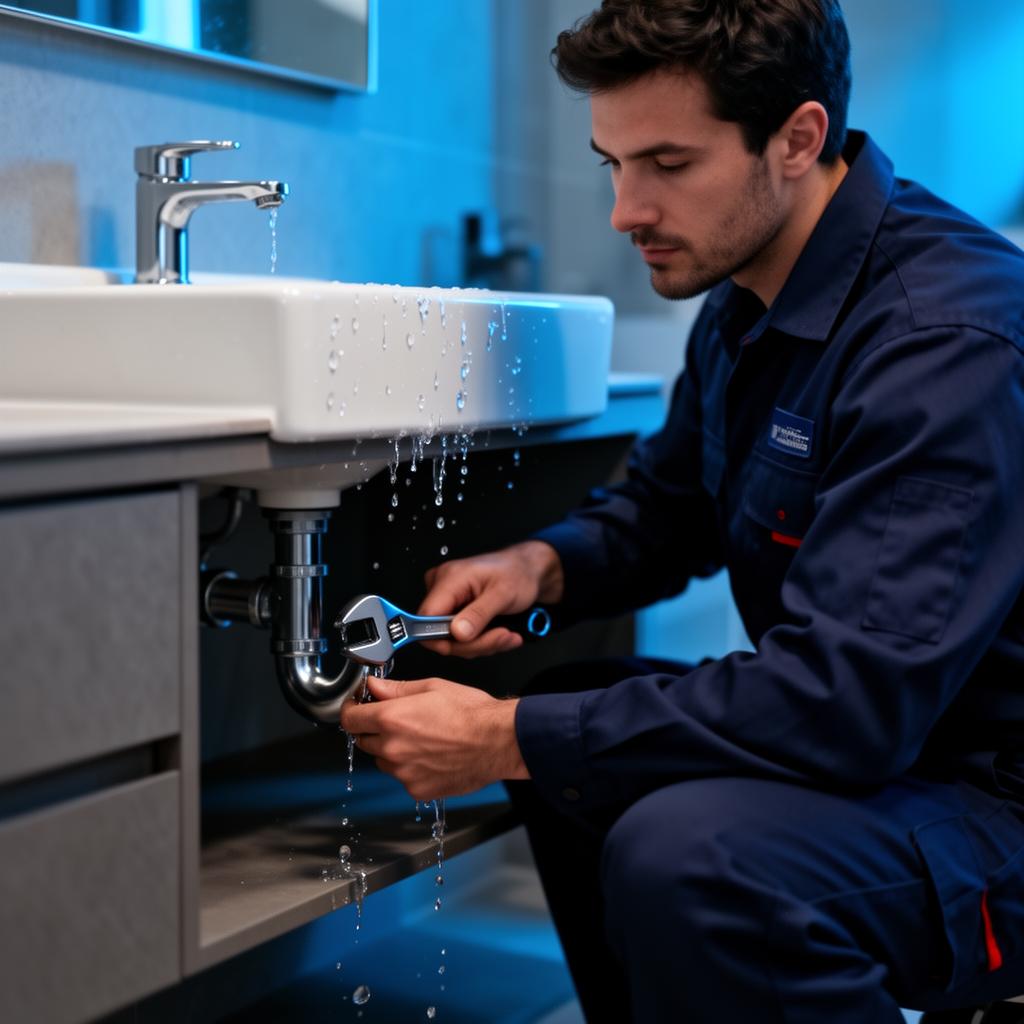 Fontanero Madrid24h reparando una fuga